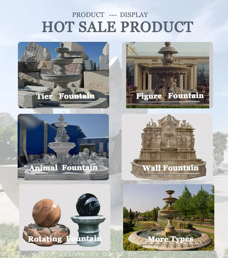 Customized Design Natural Marble Stone Water Fountains for Garden Decoration