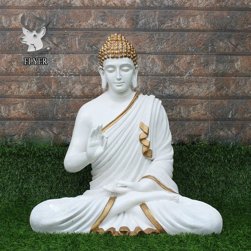 Outdoor Decor Carved Polished Black Granite Buddha Statues Large Stone Meditating Buddha Sculpture