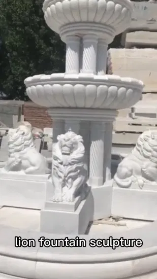 Wasserbrunnen aus Naturmarmorstein nach Maß für die Gartendekoration