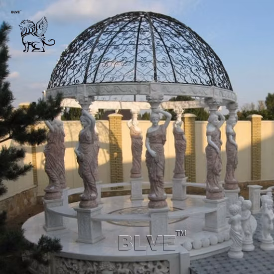 Kundenspezifischer Marmorpavillon-Naturstein-Statuenpavillon